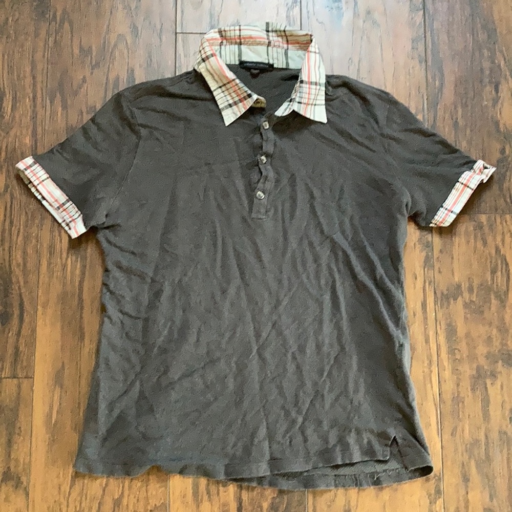 Roberto Collina Gray Collared Shirt